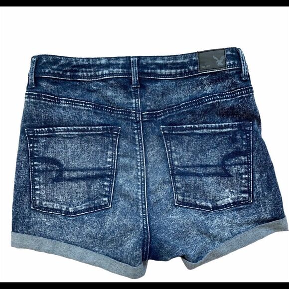 American Eagle outfitters stonewashed denim button fly shorts Sz 6 - Picture 3 of 7